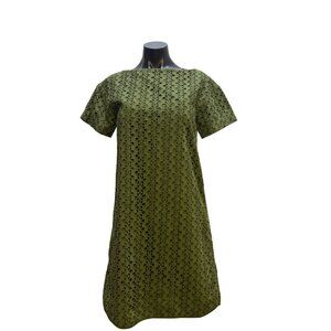 Kate Spade Green Eyelet Lace Shift Dress Size 2